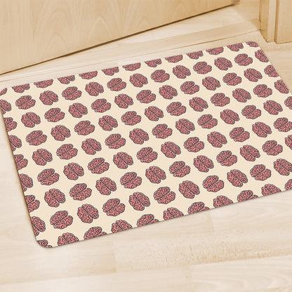 Human Brain Pattern Print Polyester Doormat