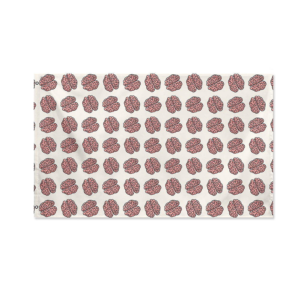 Human Brain Pattern Print Polyester Flag