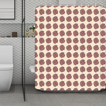 Human Brain Pattern Print Polyester Shower Curtain