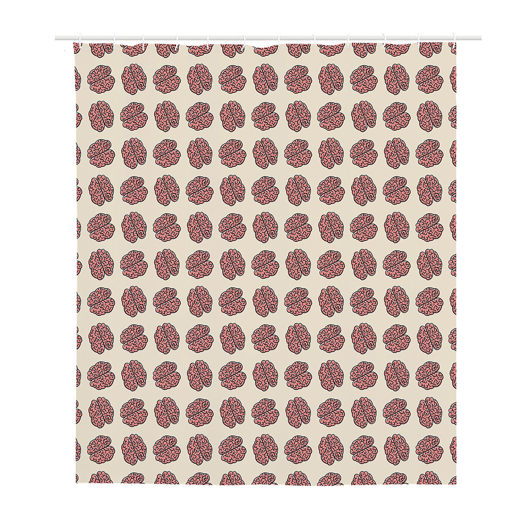 Human Brain Pattern Print Polyester Shower Curtain