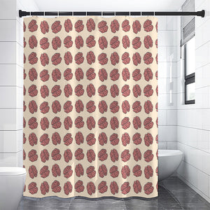 Human Brain Pattern Print Premium Shower Curtain