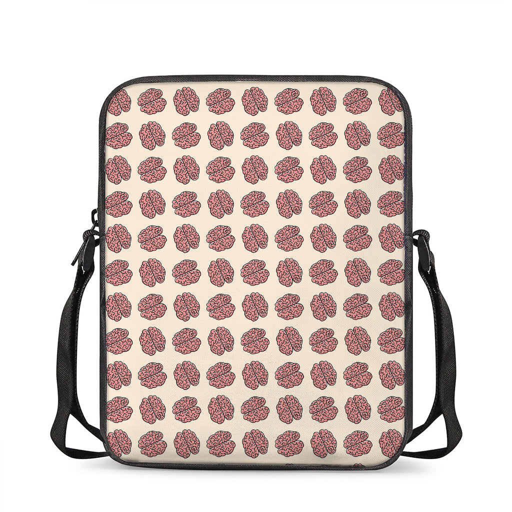 Human Brain Pattern Print Rectangular Crossbody Bag