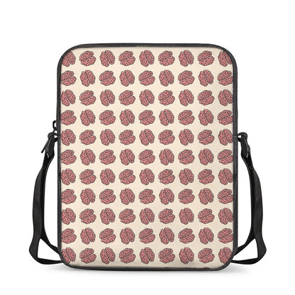 Human Brain Pattern Print Rectangular Crossbody Bag