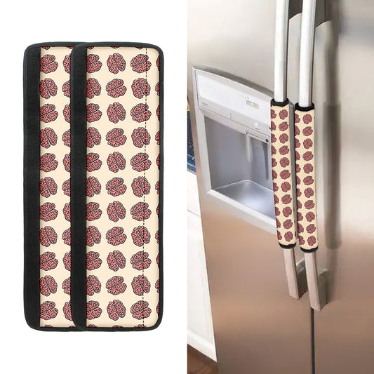 Human Brain Pattern Print Refrigerator Handle Covers