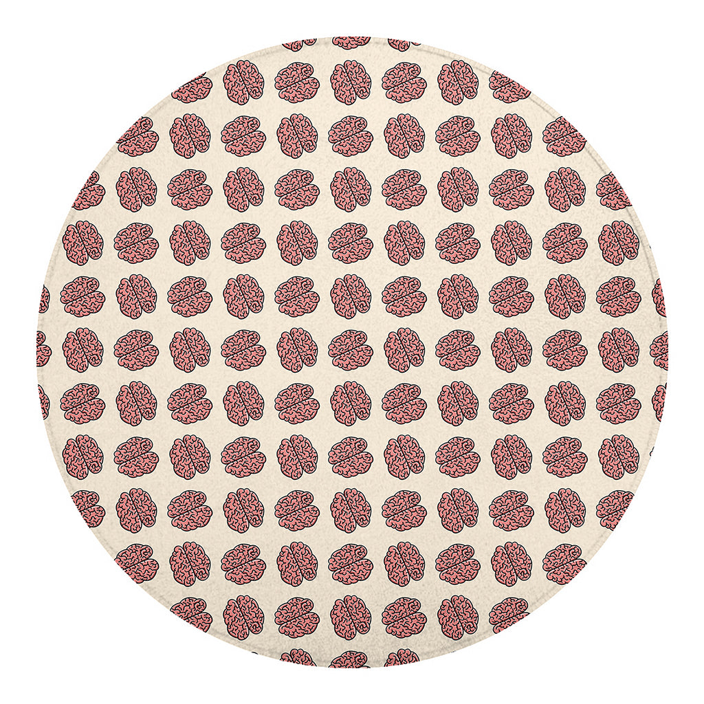 Human Brain Pattern Print Round Blanket