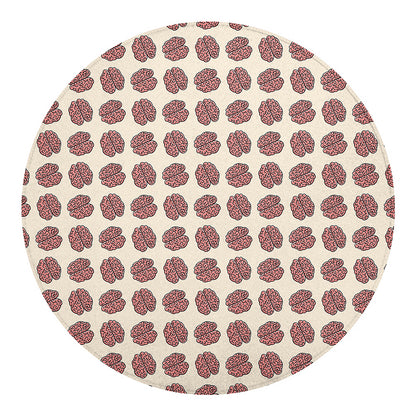 Human Brain Pattern Print Round Blanket