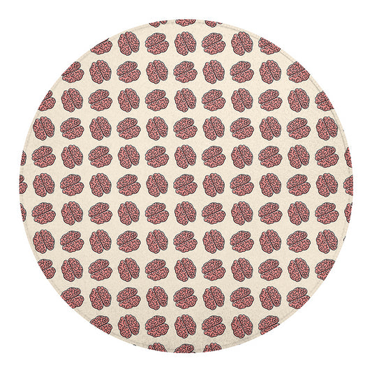 Human Brain Pattern Print Round Blanket