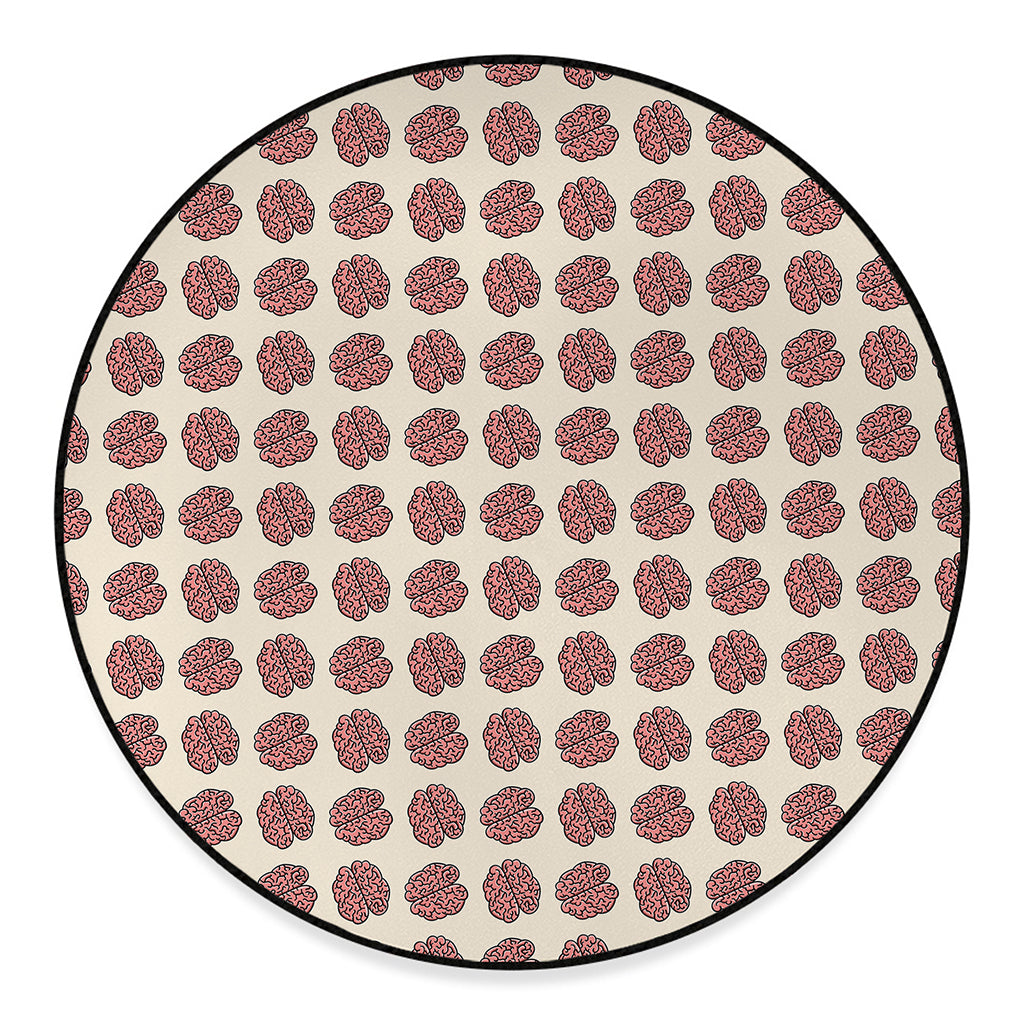 Human Brain Pattern Print Round Floor Mat