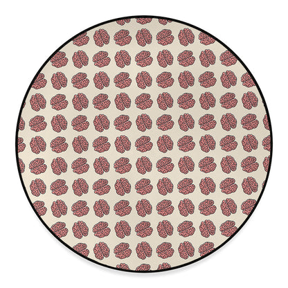 Human Brain Pattern Print Round Floor Mat