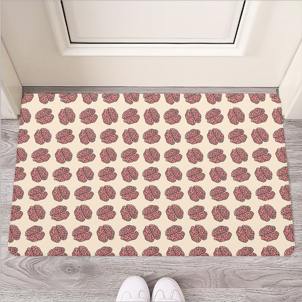 Human Brain Pattern Print Rubber Doormat