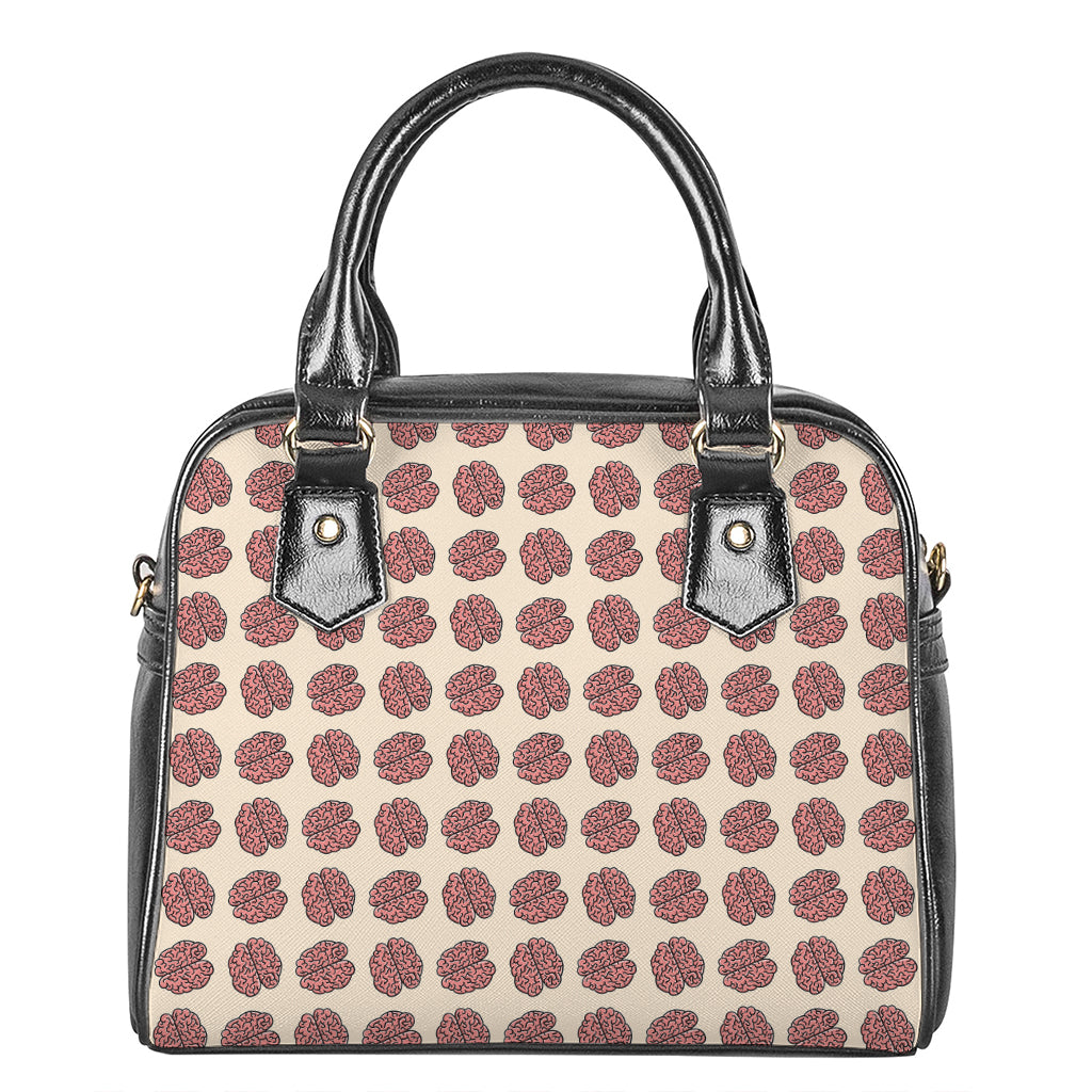 Human Brain Pattern Print Shoulder Handbag