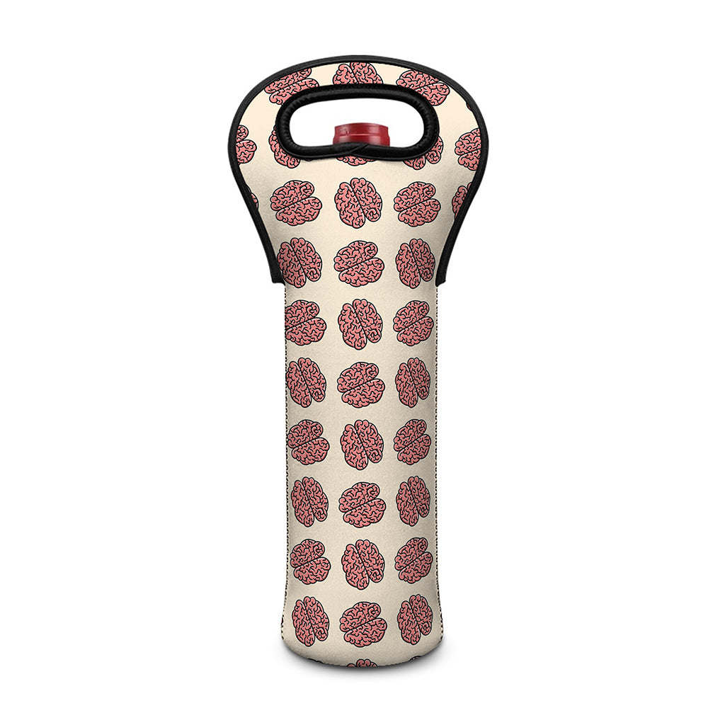 Human Brain Pattern Print Single Neoprene Wine Tote