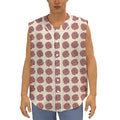 Human Brain Pattern Print Sleeveless Baseball Jersey