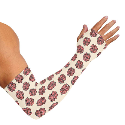 Human Brain Pattern Print Sun Protection Arm Sleeves
