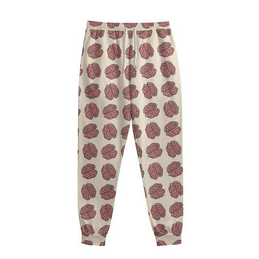 Human Brain Pattern Print Sweatpants
