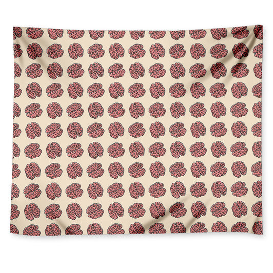Human Brain Pattern Print Tapestry