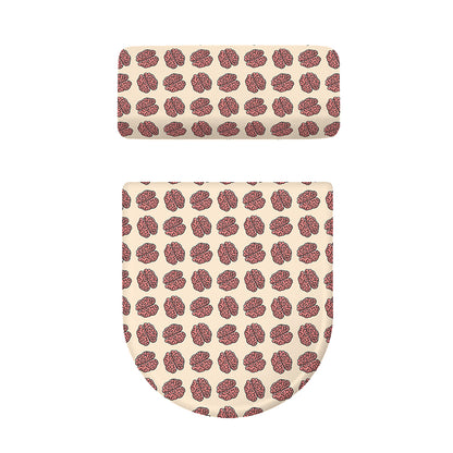 Human Brain Pattern Print Toilet Lid And Tank Cover Set