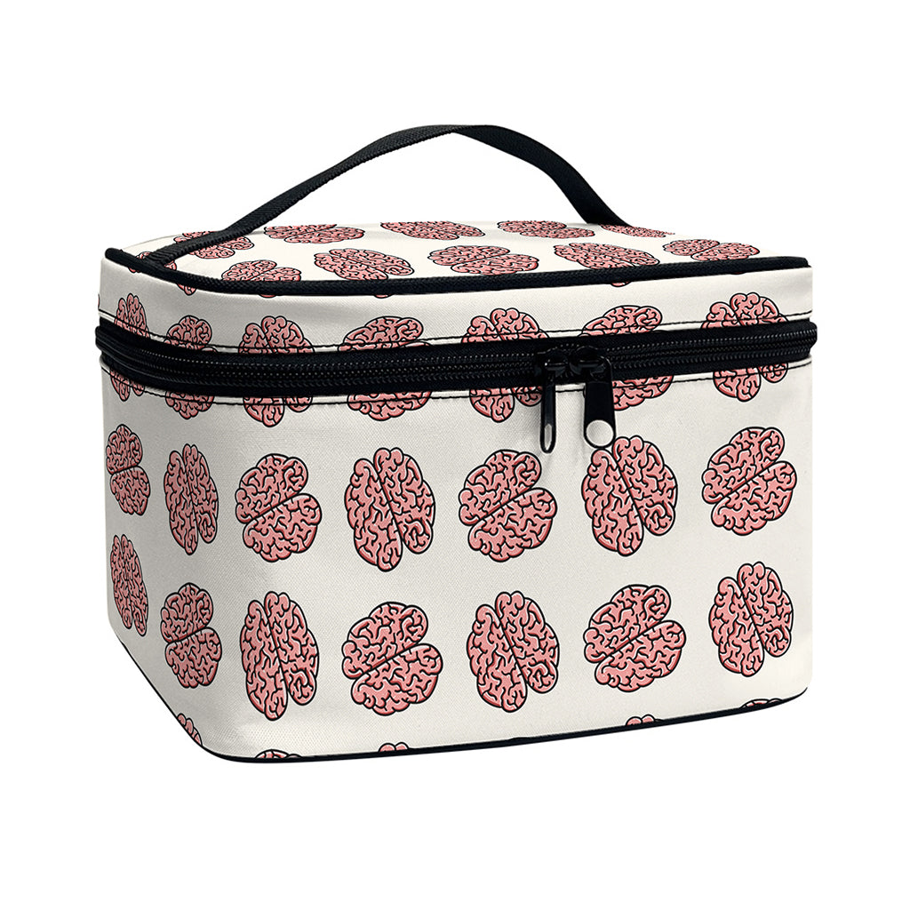 Human Brain Pattern Print Travel Makeup Bag