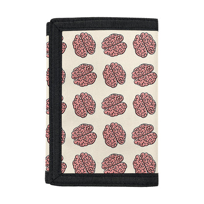 Human Brain Pattern Print Trifold Wallet
