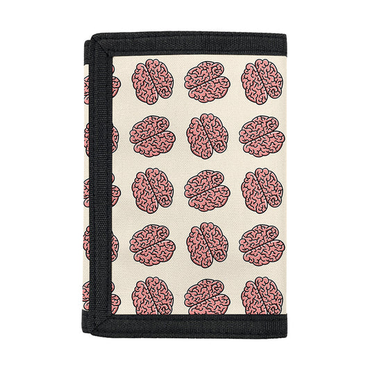 Human Brain Pattern Print Trifold Wallet