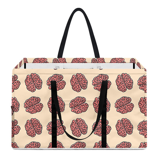 Human Brain Pattern Print Utility Tote Bag