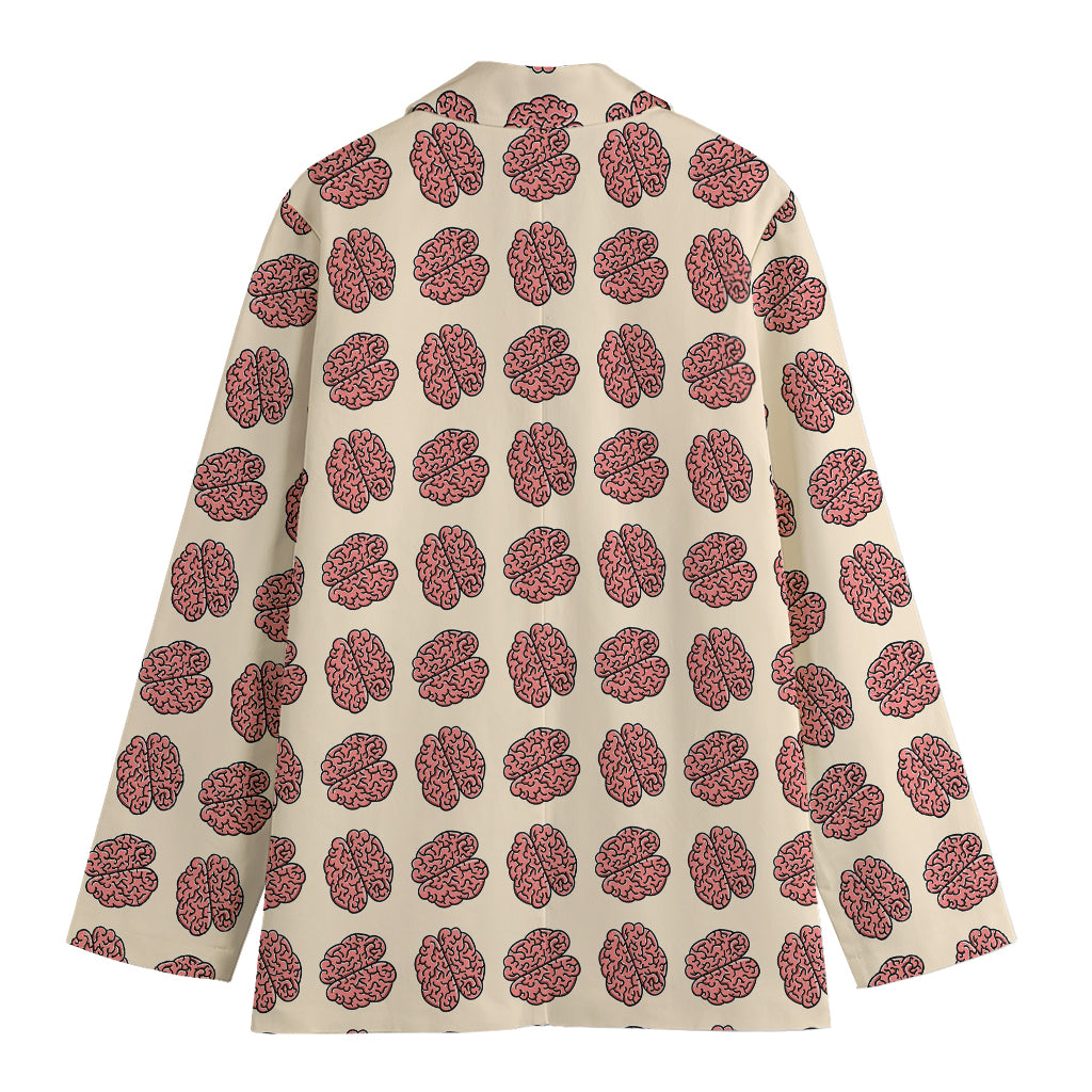 Human Brain Pattern Print Women's Cotton Blazer