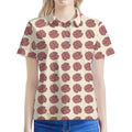 Human Brain Pattern Print Women's Polo Shirt