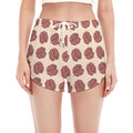 Human Brain Pattern Print Women's Split Running Shorts