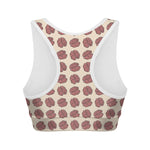 Human Brain Pattern Print Women's Sports Bra