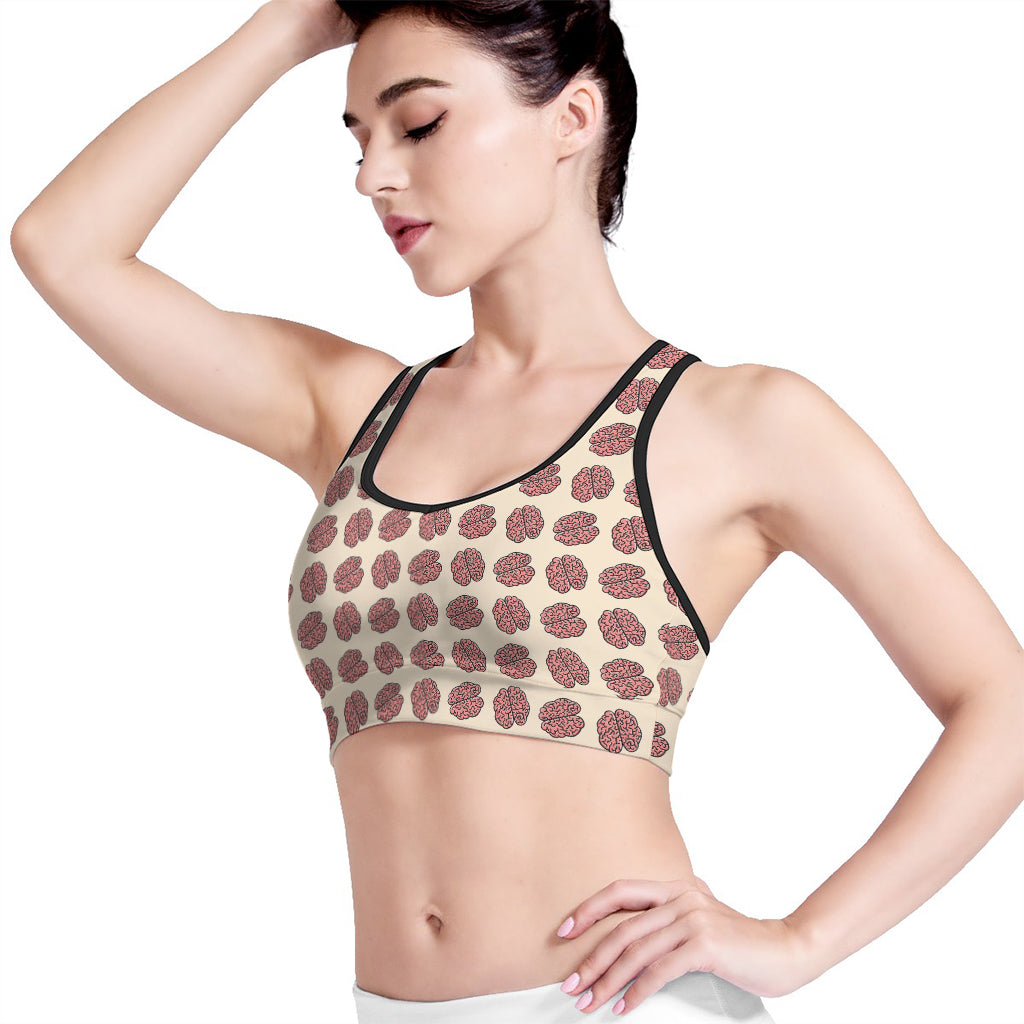 Human Brain Pattern Print Women's Sports Bra