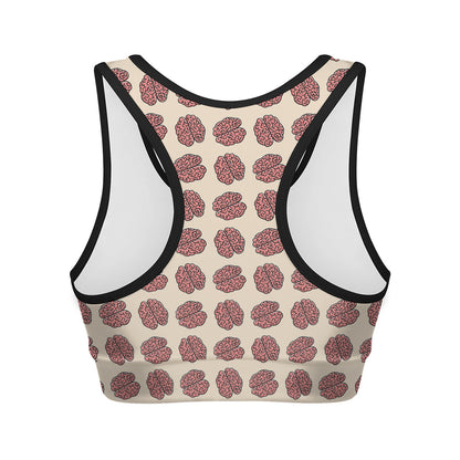 Human Brain Pattern Print Women's Sports Bra