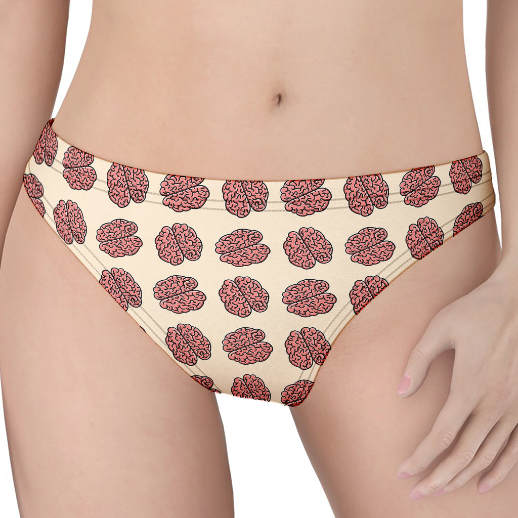 Human Brain Pattern Print Women's Thong