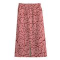 Human Brain Print Cotton Front Slit Maxi Skirt
