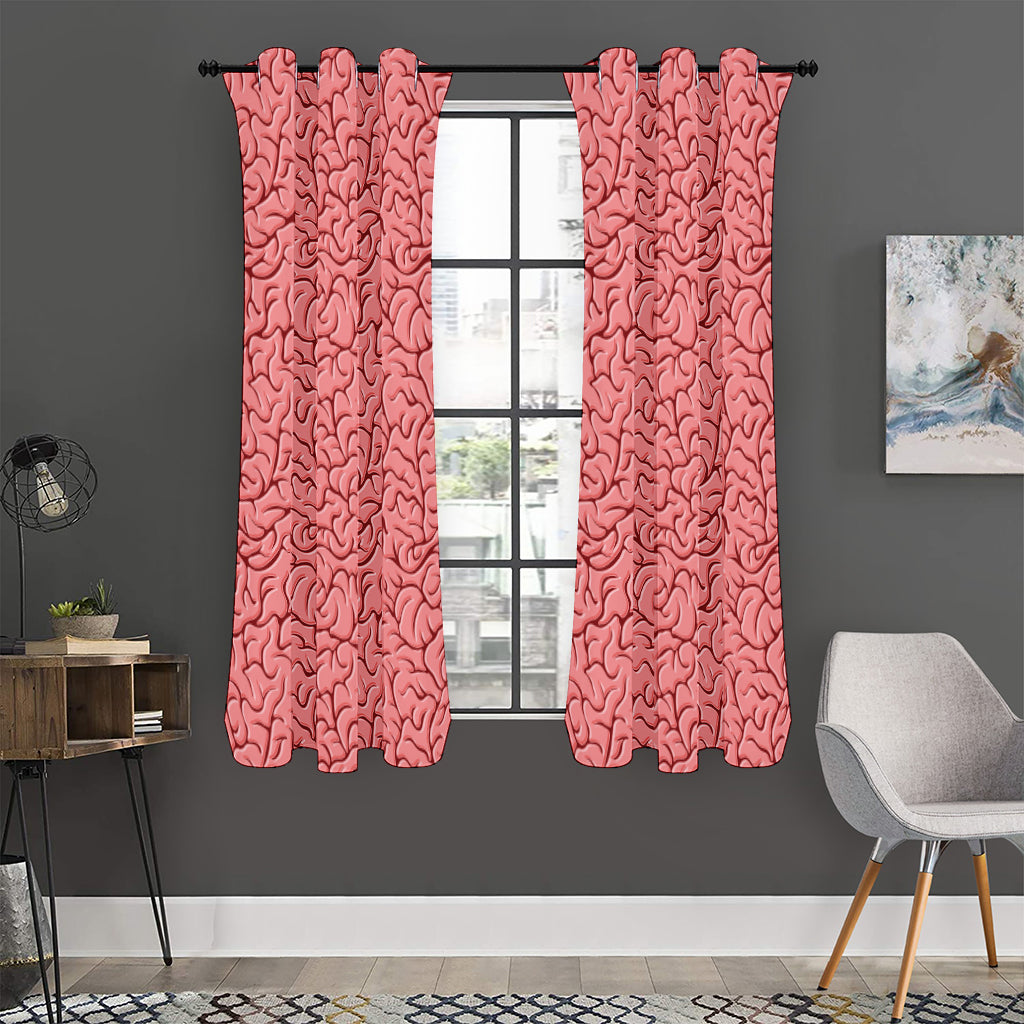 Human Brain Print Curtain