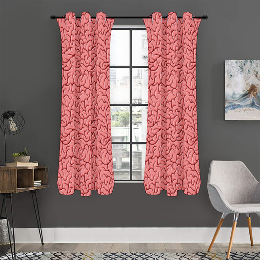 Human Brain Print Curtain