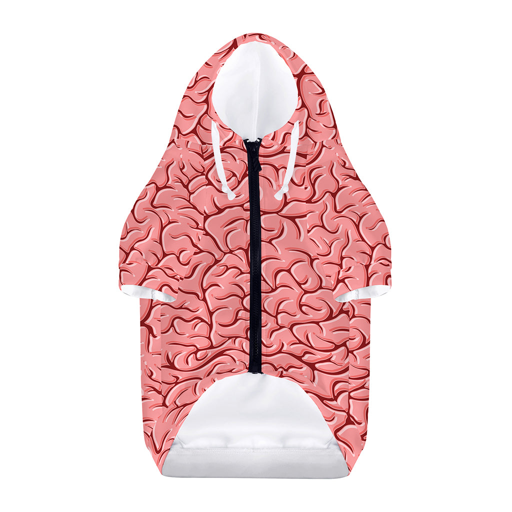 Human Brain Print Dog Zip Up Hoodie