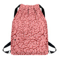 Human Brain Print Drawstring Backpack