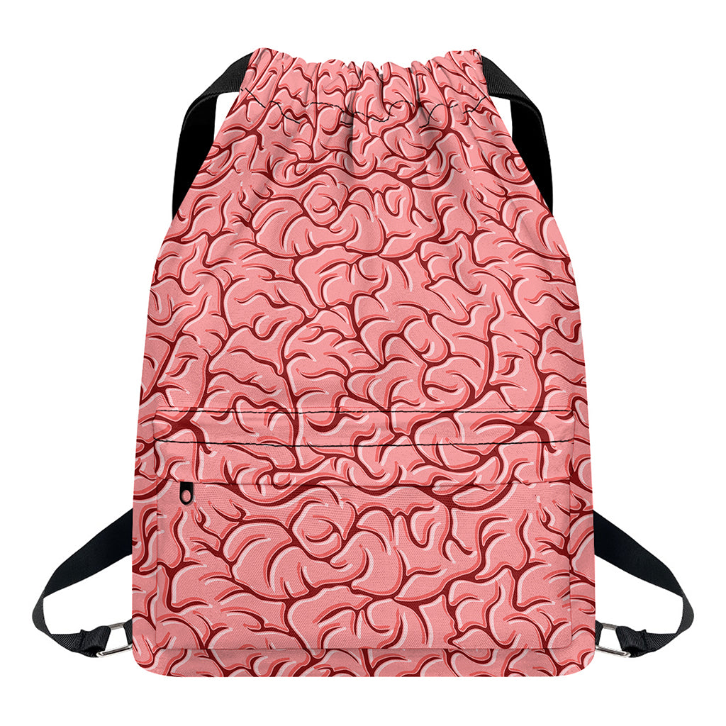 Human Brain Print Drawstring Backpack
