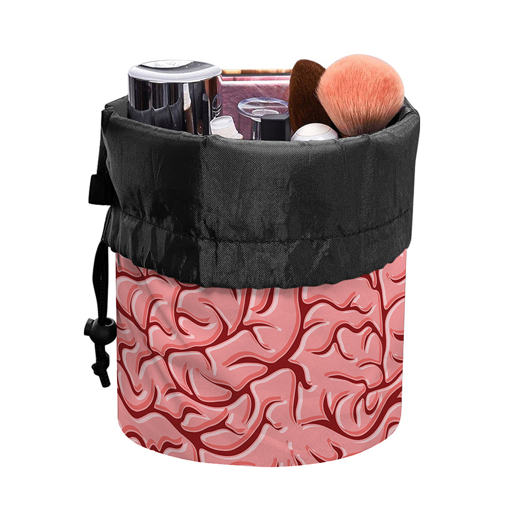 Human Brain Print Drawstring Makeup Bag