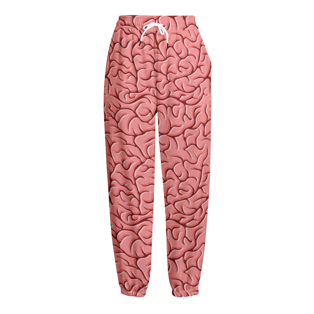 Human Brain Print Fleece Lined Knit Pants