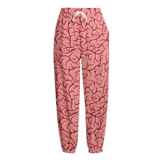 Human Brain Print Fleece Lined Knit Pants