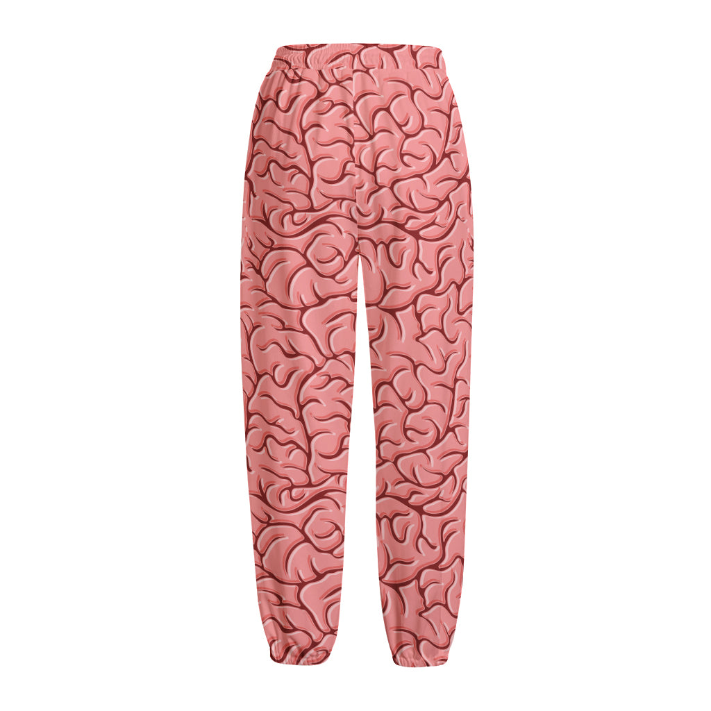 Human Brain Print Fleece Lined Knit Pants