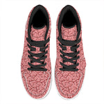 Human Brain Print High Top Leather Sneakers