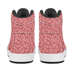 Human Brain Print High Top Leather Sneakers