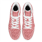 Human Brain Print High Top Leather Sneakers