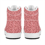 Human Brain Print High Top Leather Sneakers
