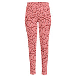 Human Brain Print High-Waisted Pocket Leggings