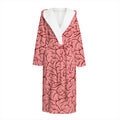Human Brain Print Hooded Bathrobe