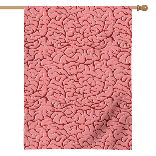 Human Brain Print House Flag