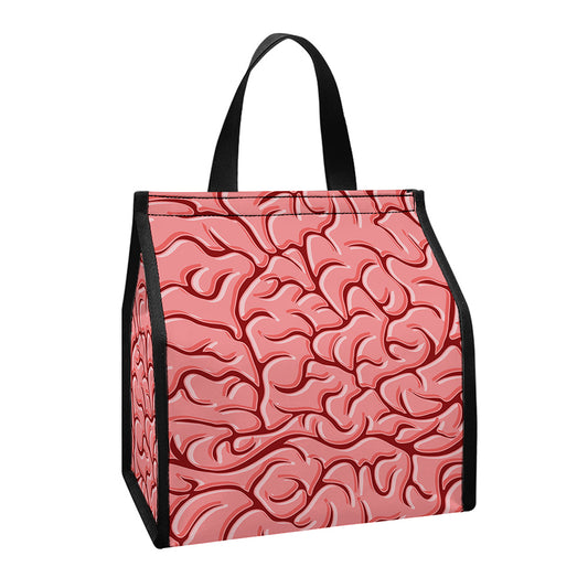 Human Brain Print Insulated Lunch Tote